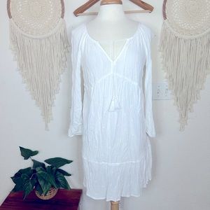 Old navy white and cream embroidered boho mini dress XS